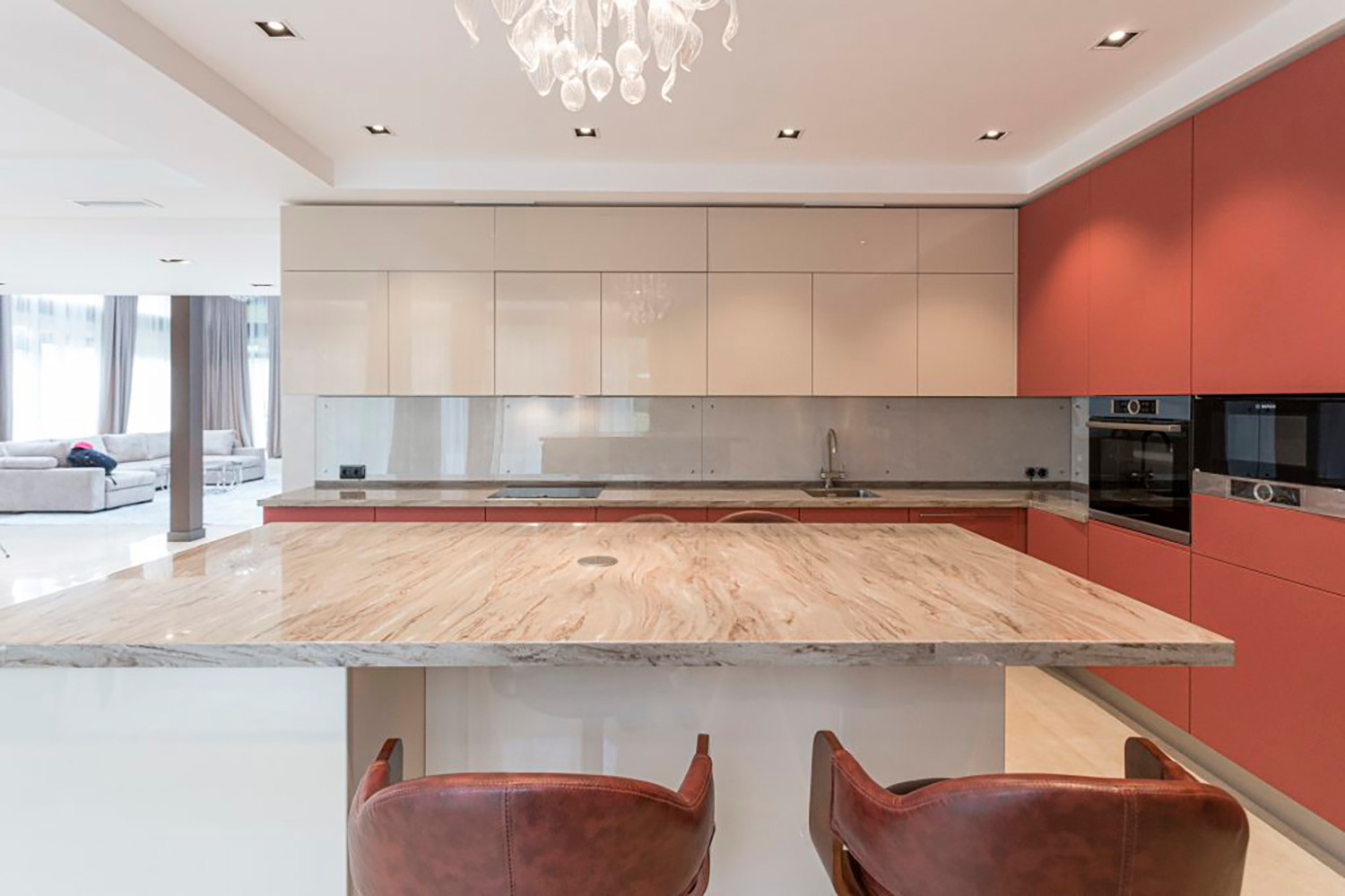 Обложка проекта: Кухня с островом для загородного дома