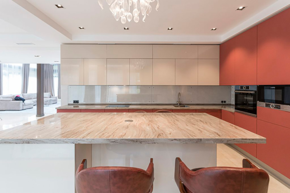 Обложка проекта: Кухня с островом для загородного дома