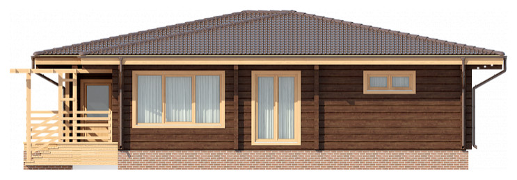 Обложка проекта: Одноэтажный дом из клееного бруса | Пегас 236