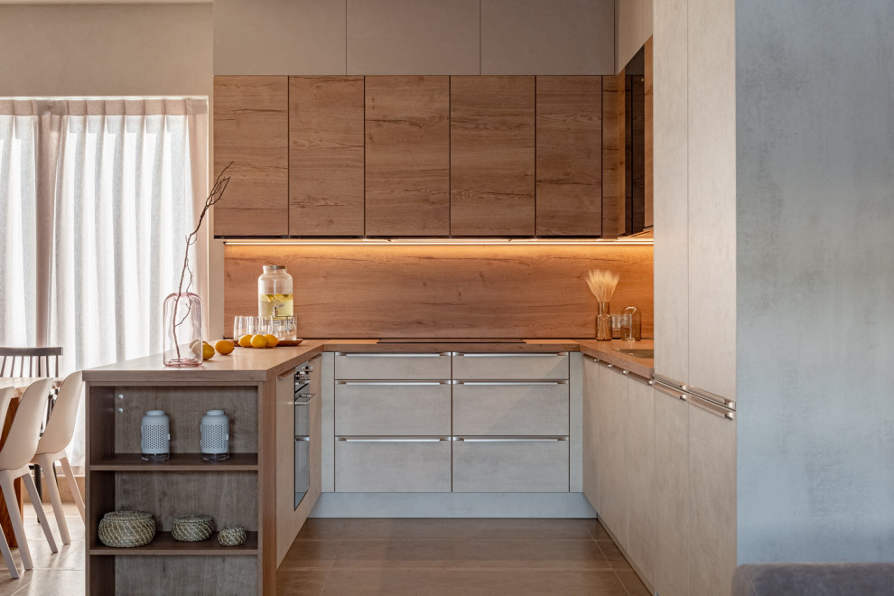 Уютная кухня nobilia в проекте "Дачного ответа" для большой семьи.