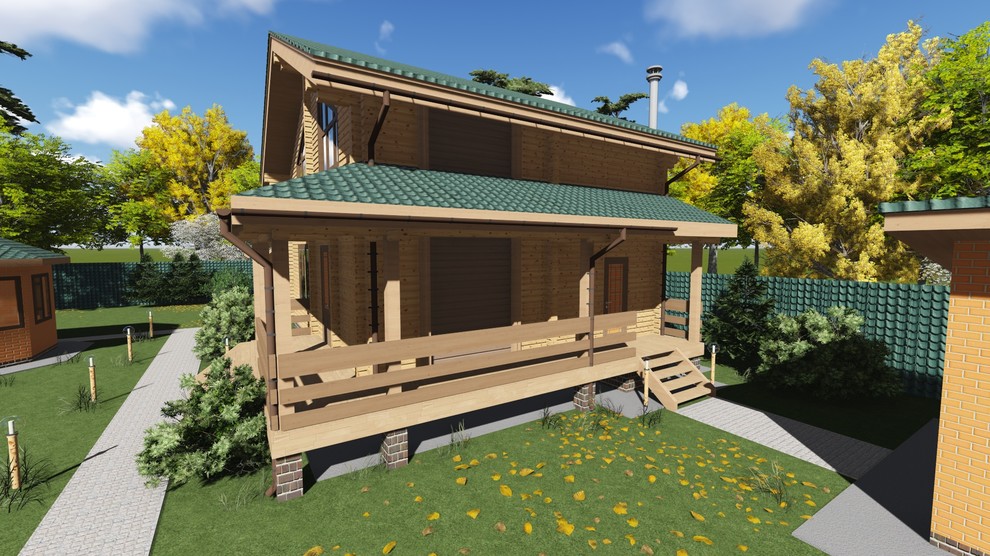 Дом из профилированного бруса 180x142. Общая площадь дома - 170 кв.м