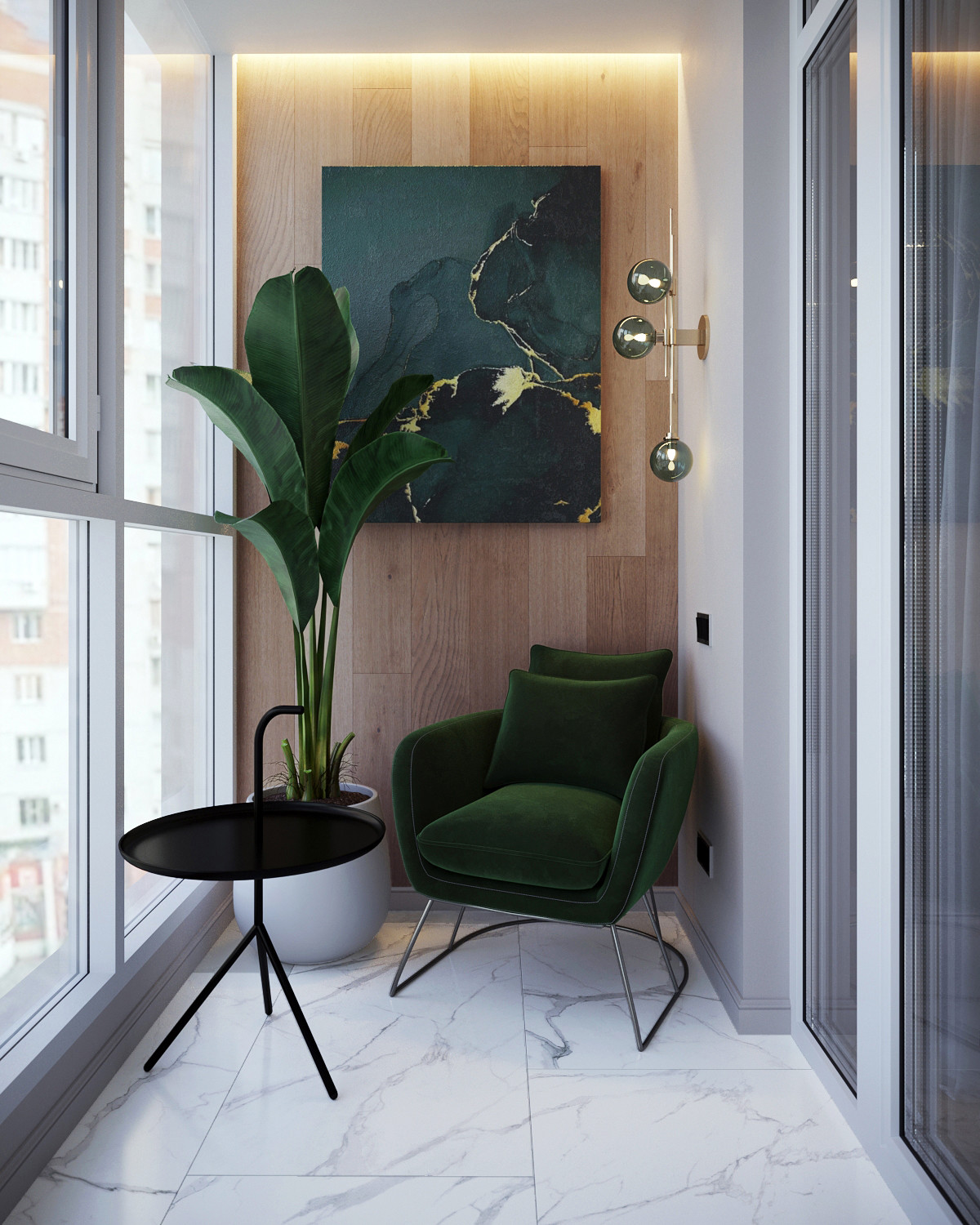 Зеленые акценты в ЖК на ул.Юбилейной