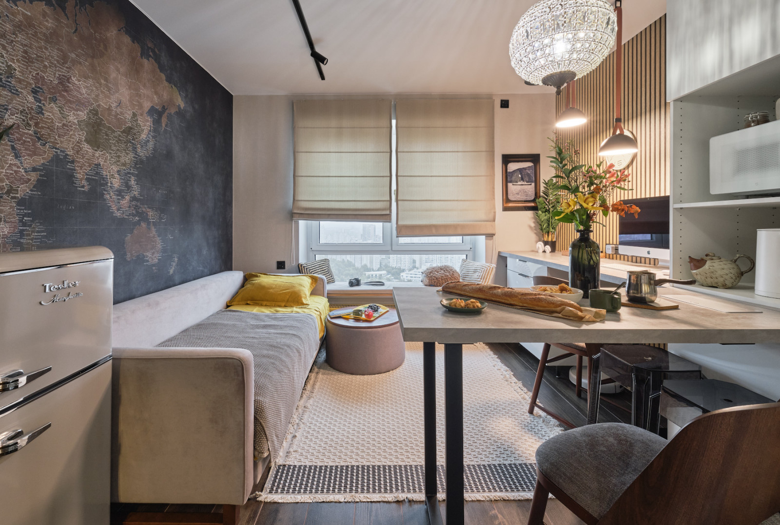 Интерьерная съёмка студии 19 кв.м. на Братиславской (Москва)