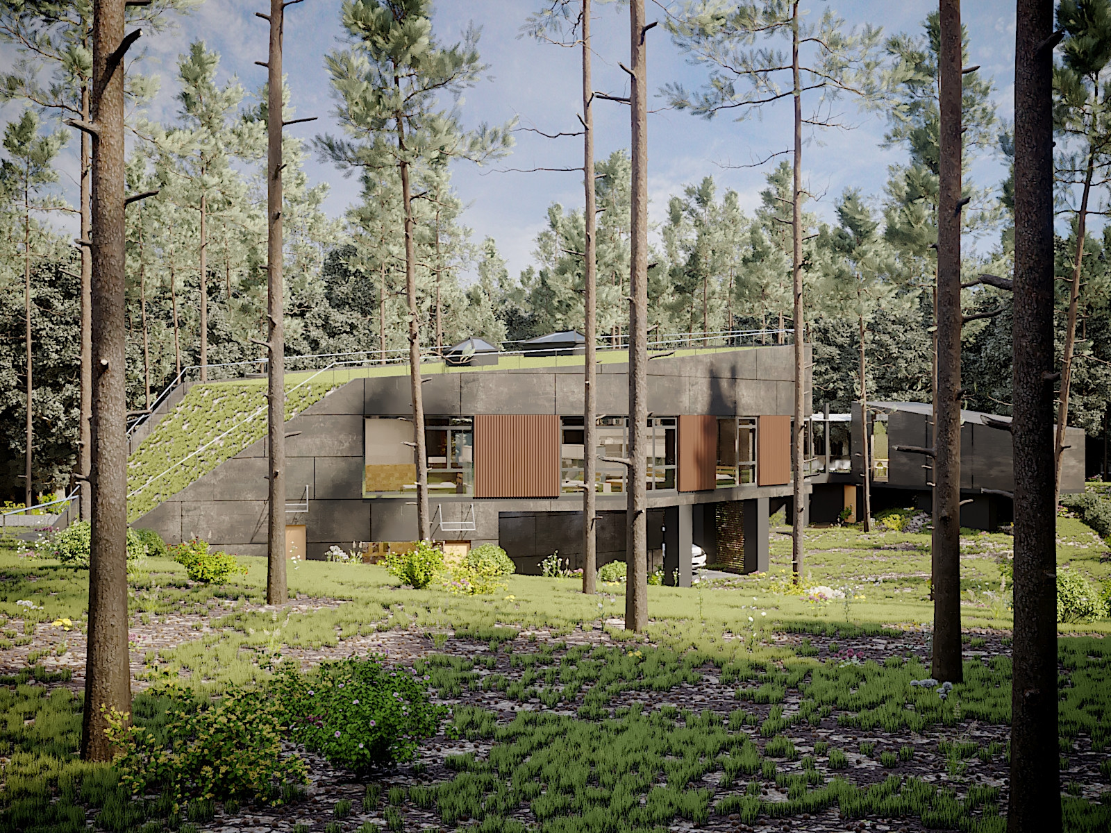 Обложка проекта: Проект частного дома в сосновом бору