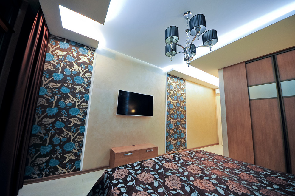 Скай Форт. Необычный интерьер квартиры площадью около 100 м2