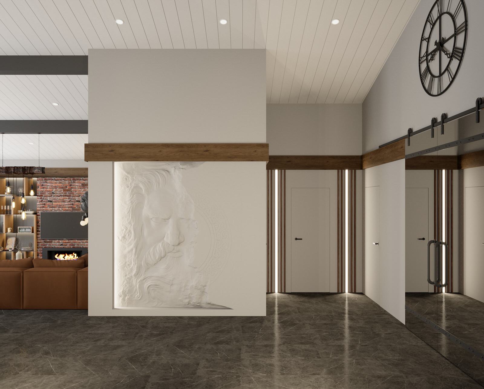 Обложка проекта: Дизайн кухни-гостиной в доме