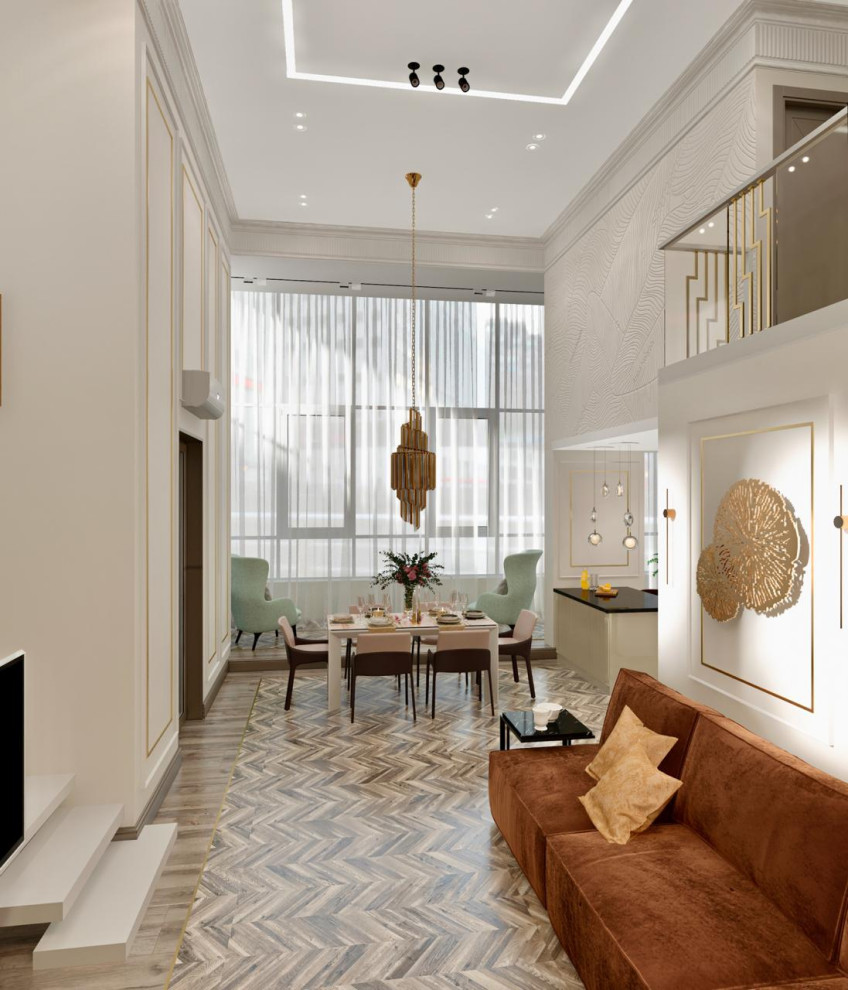 Двухуровневая квартира "Золотые блики" г.Москва