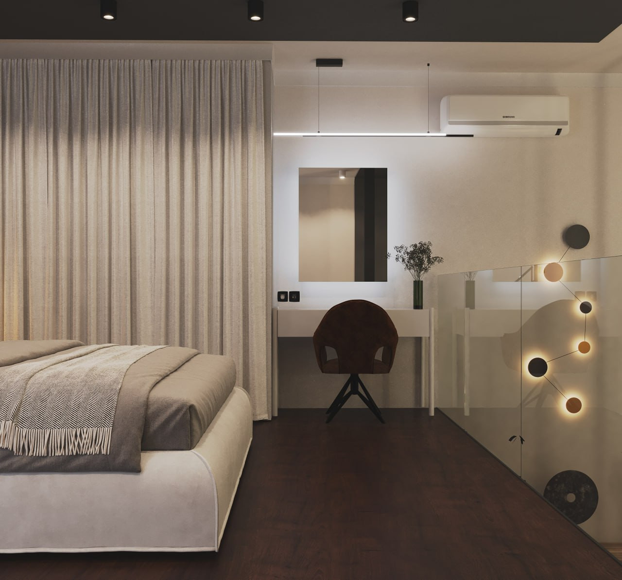 Много воздуха и света. Апартаменты для молодой пары.