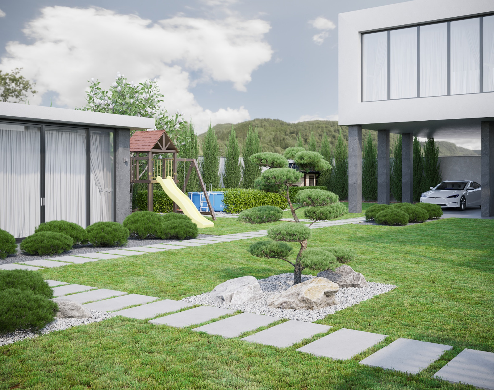 Проект благоустройства территории частного дома