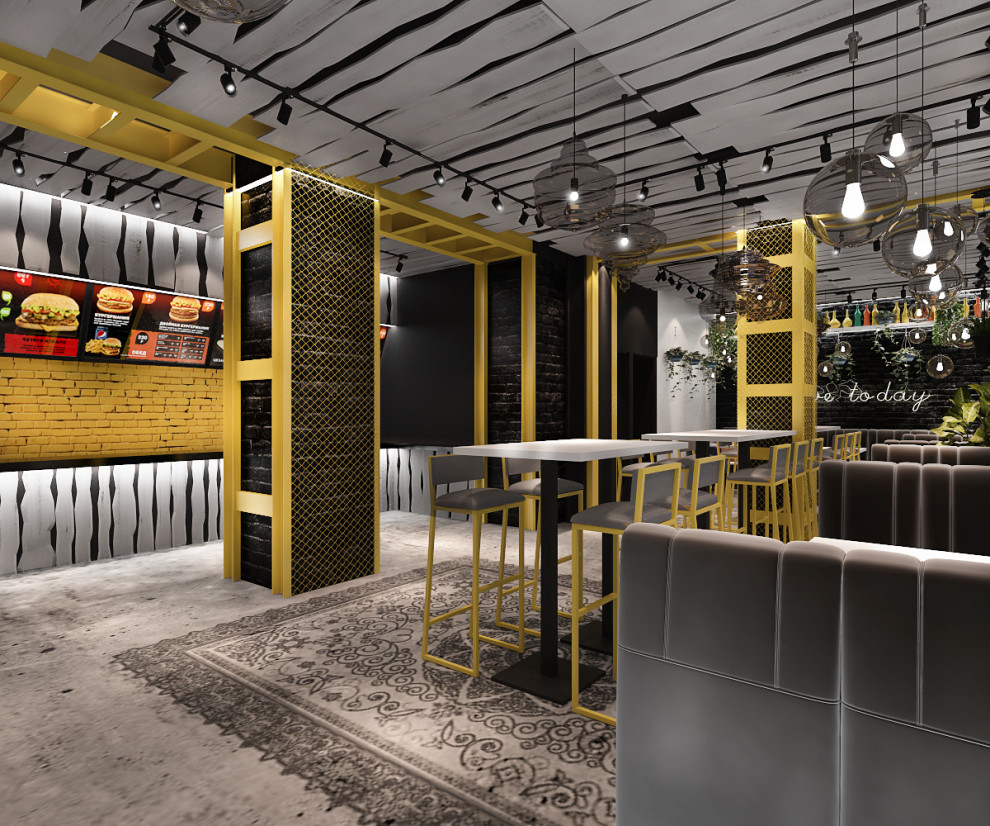 Бургерная с восточными коврами