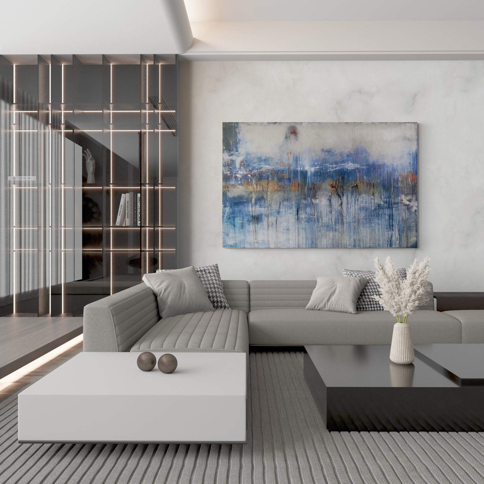 Абстрактные картины в интерьере_1