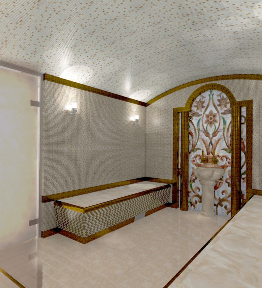 Хамам мозаичный с панно