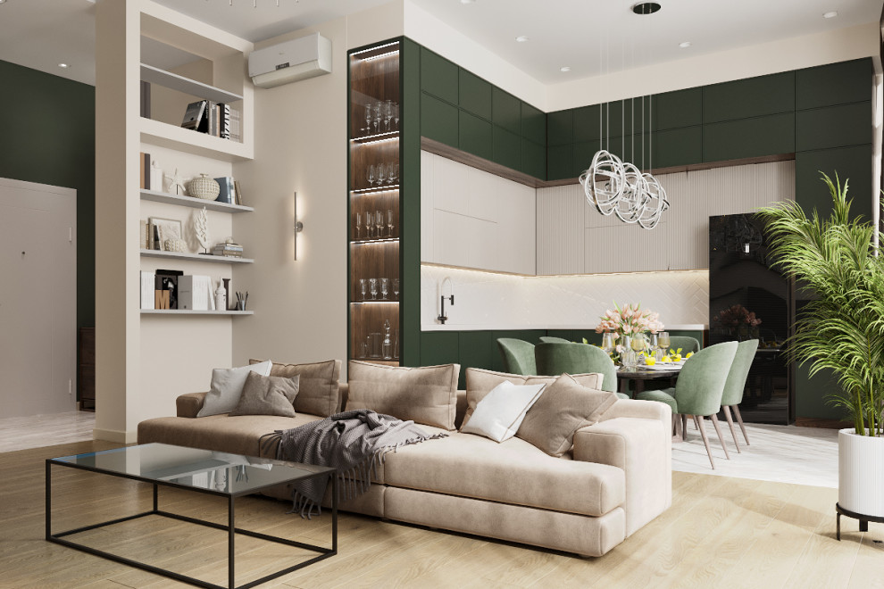 Яркая просторная гостиная