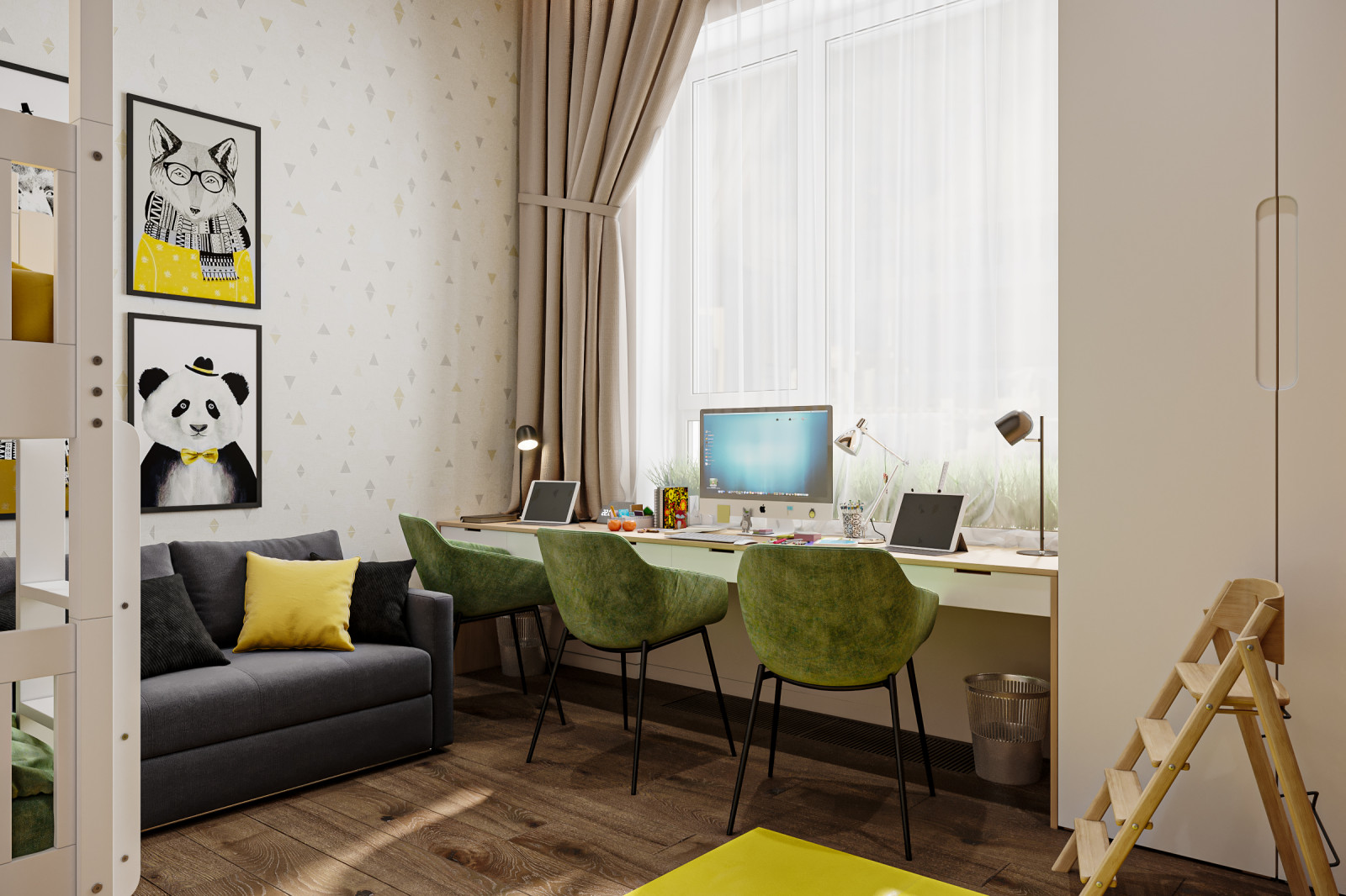 Квартира 132 кв.м. в современном стиле в ЖК "Ботанический сад LIFE".