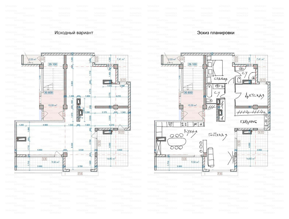 Идеи перепланировки для многокомнатных квартир