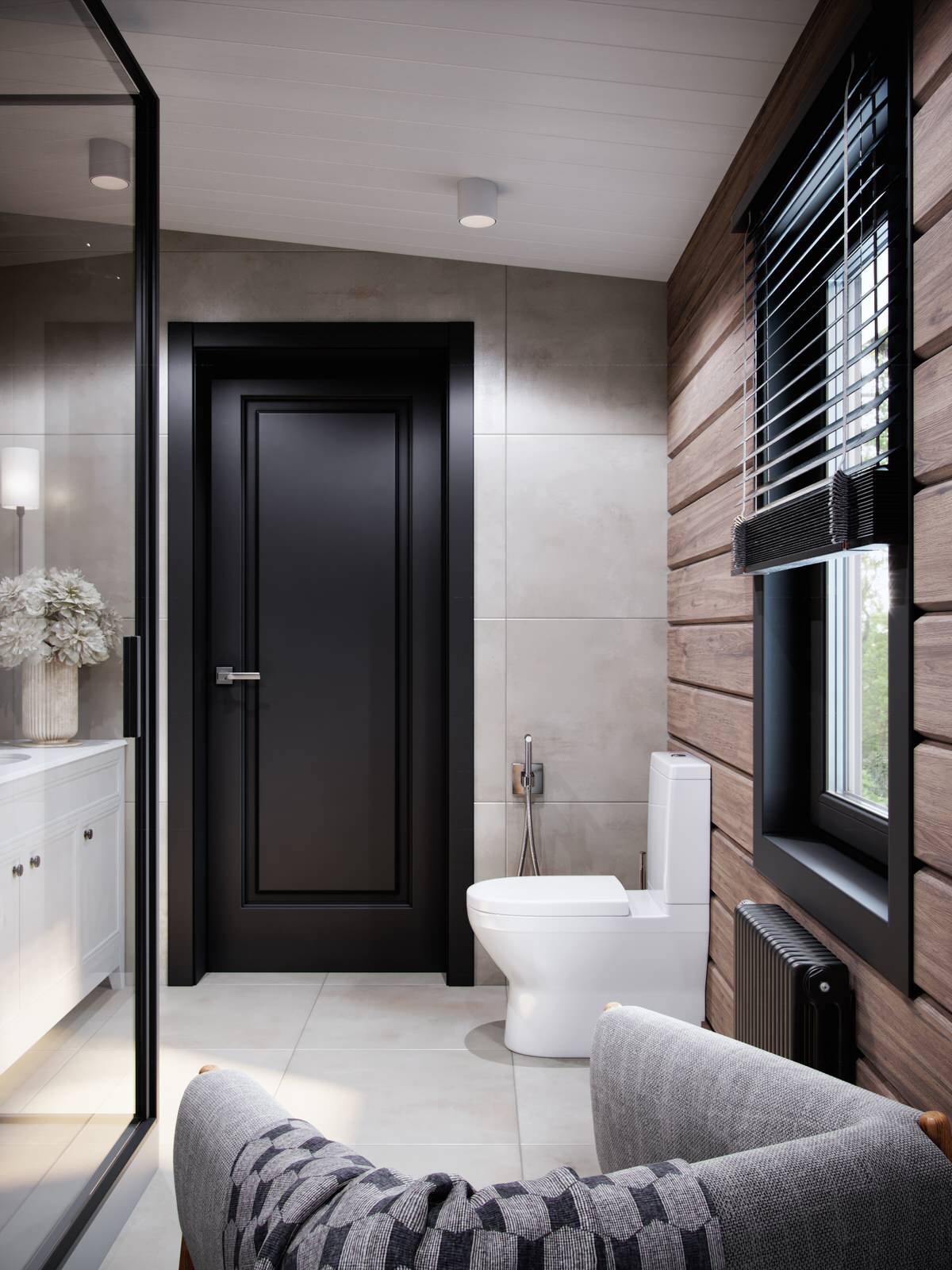 Дизайн интерьера загородного дома из бруса