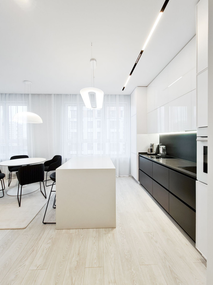 Белый минимализм 52 кв. - кухня