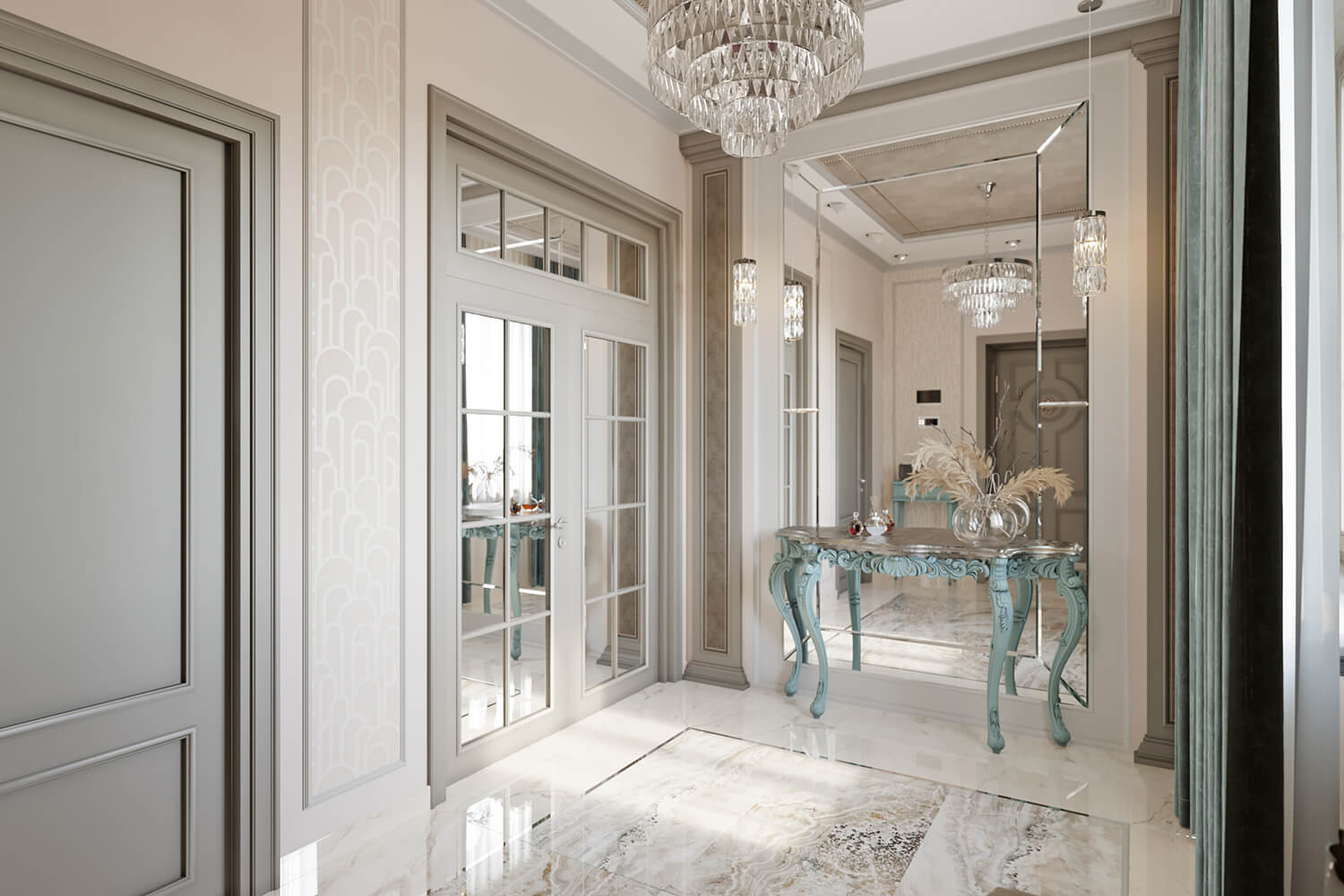 Дизайн интерьера жилого дома. Современная классика.