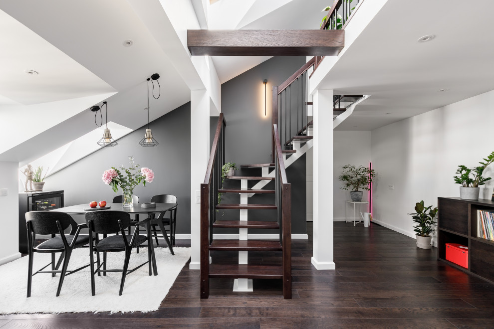Мансардная двухуровневая квартира в скандинавском стиле