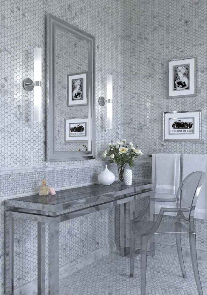 Мозаика из натурального камня в интерьере