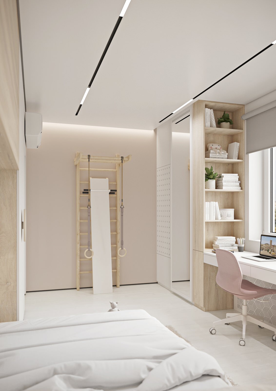 Interior design of an apartment with a children's room