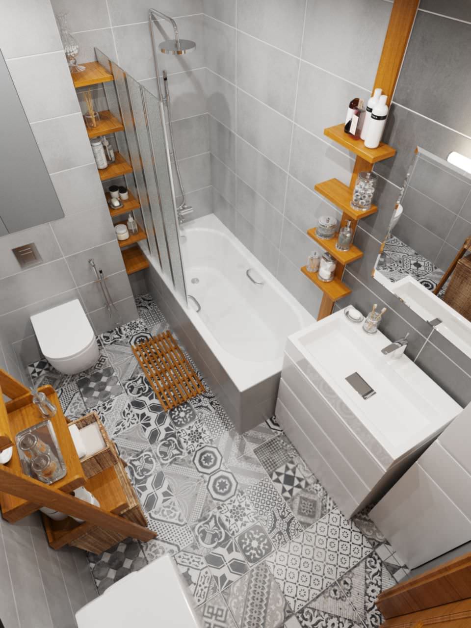 Обложка проекта: Дизайн совмещенного санузла