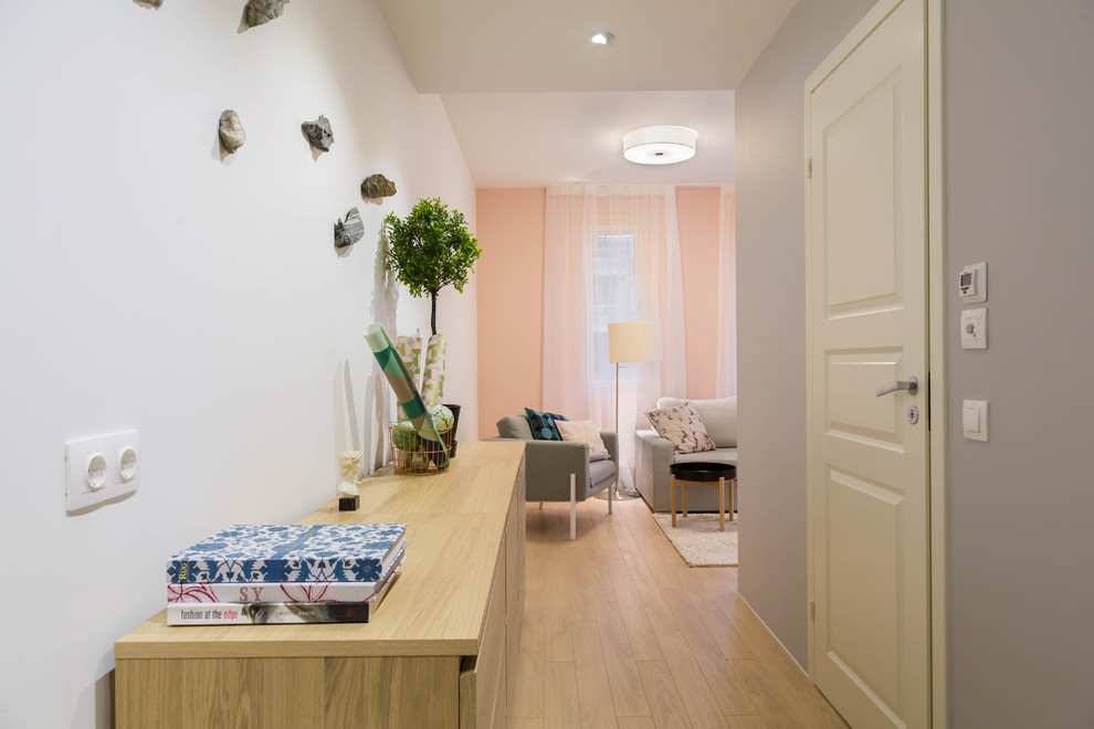 Зефирно-розовый интерьер для сдачи в аренду