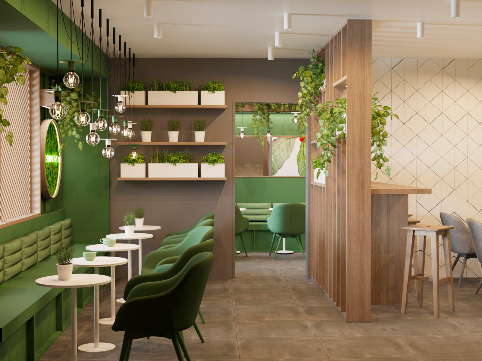 "Green Green". Сеть кофеен город Красноярск, 2021год.