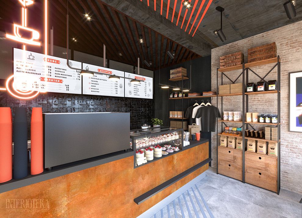 Дизайн интерьера кофейни «Coffee face» в Санкт-Петербурге