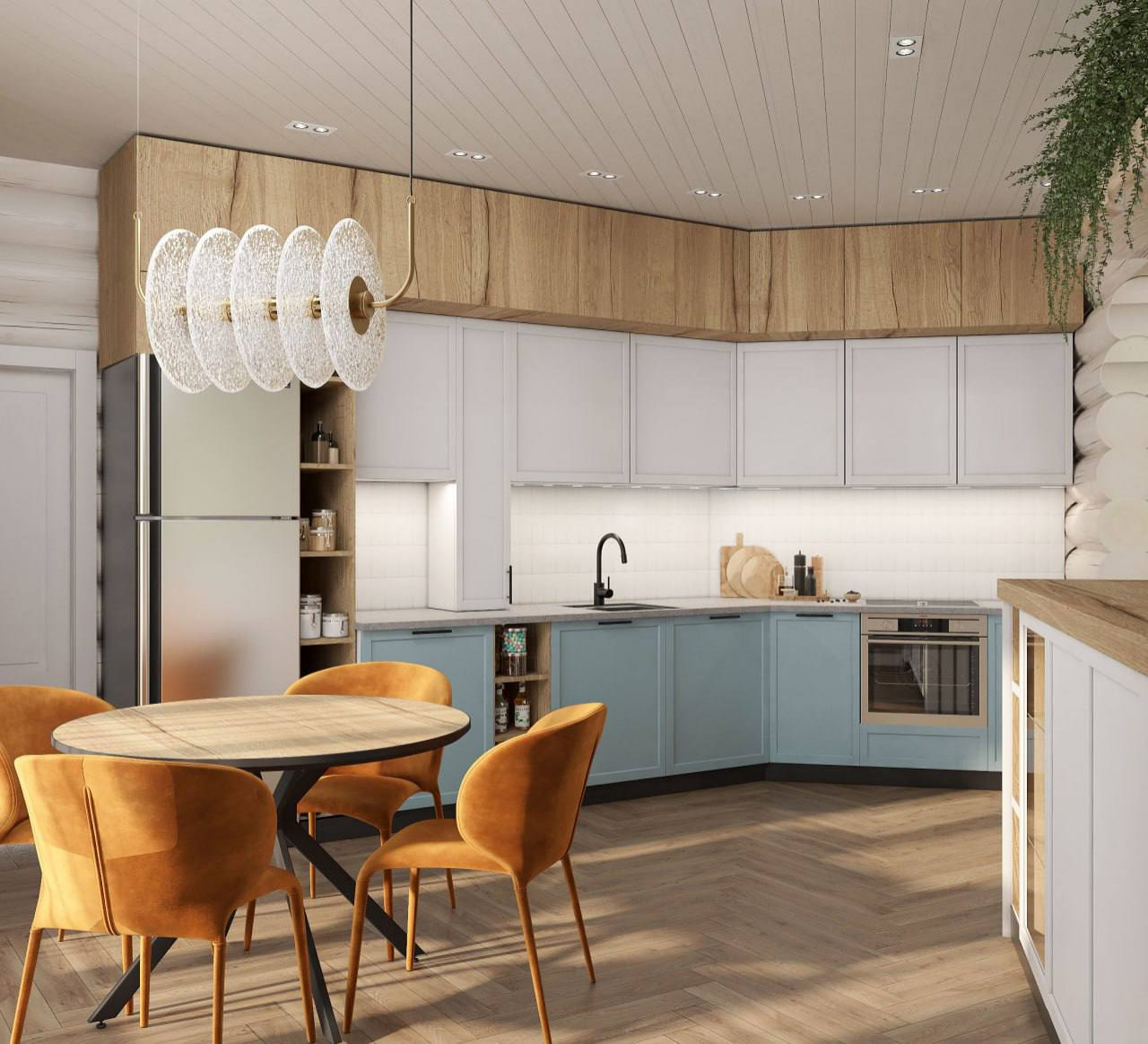 Дизайн проект бревенчатого дома "Феерия красок".