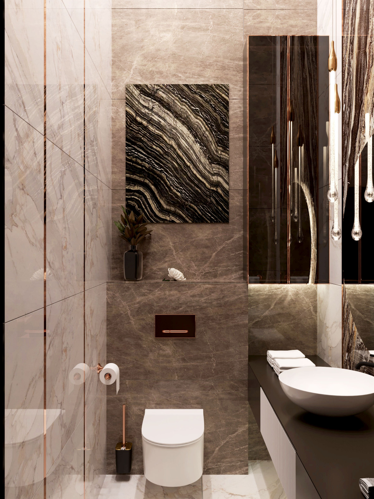 Обложка проекта: Дизайн санузла для офиса