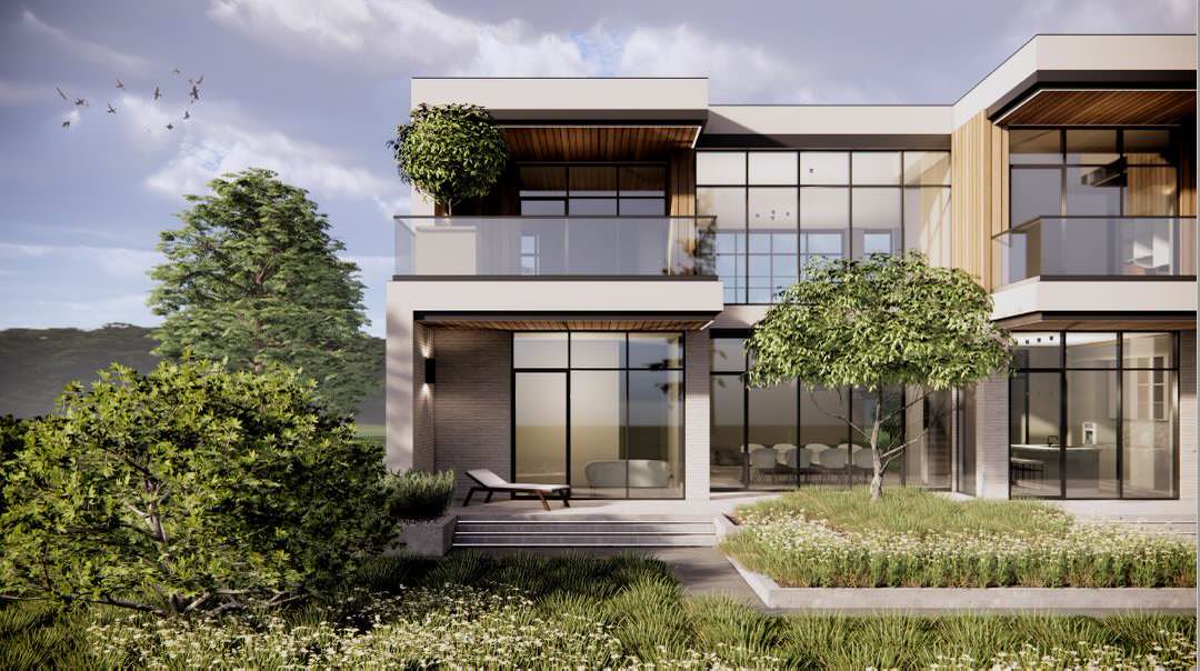 Проект с плоской кровлей 490 м2