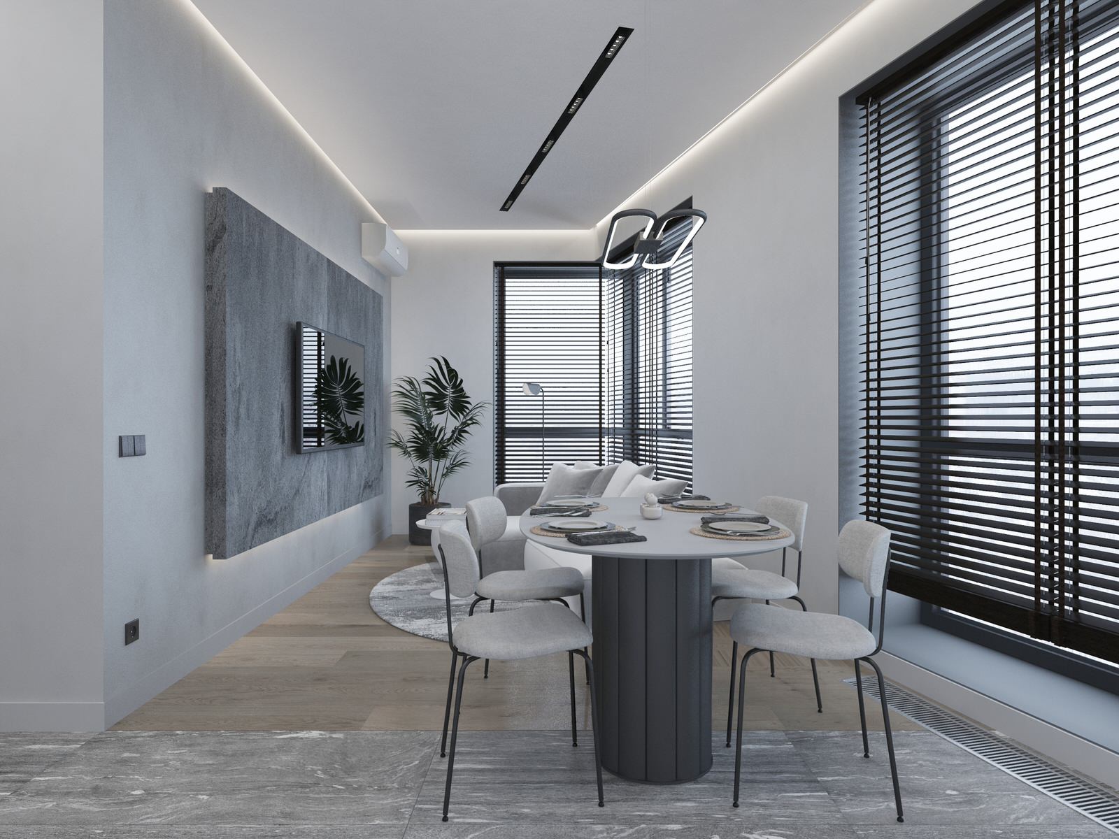 Минималистичный интерьер для молодой семьи