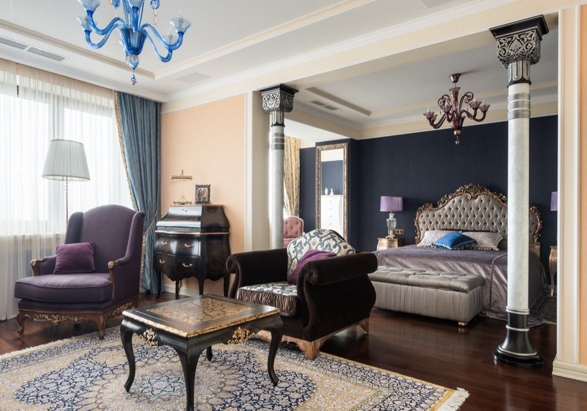 Классическая спальня с будуаром