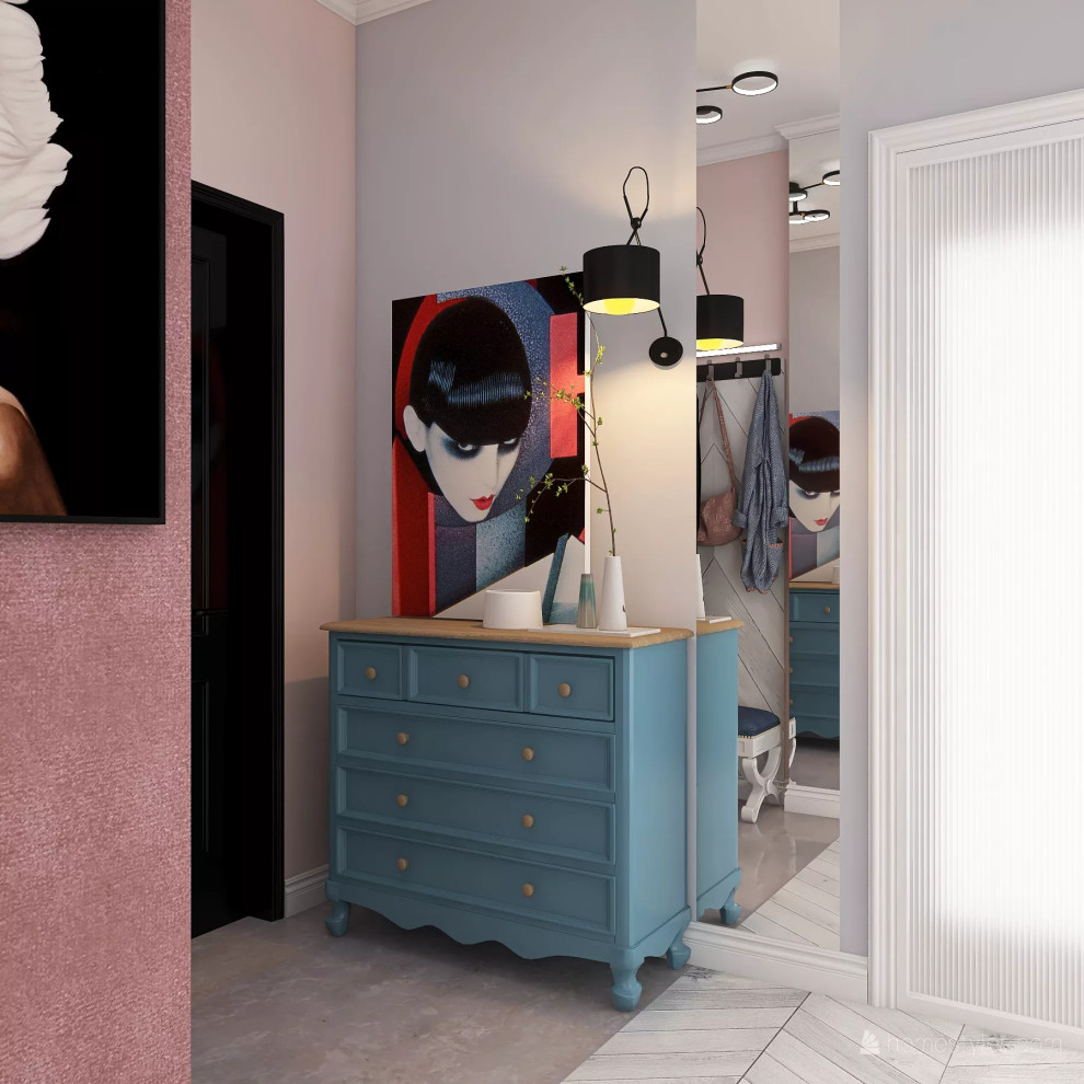 Квартира в пудровых тонах для начинающей актрисы