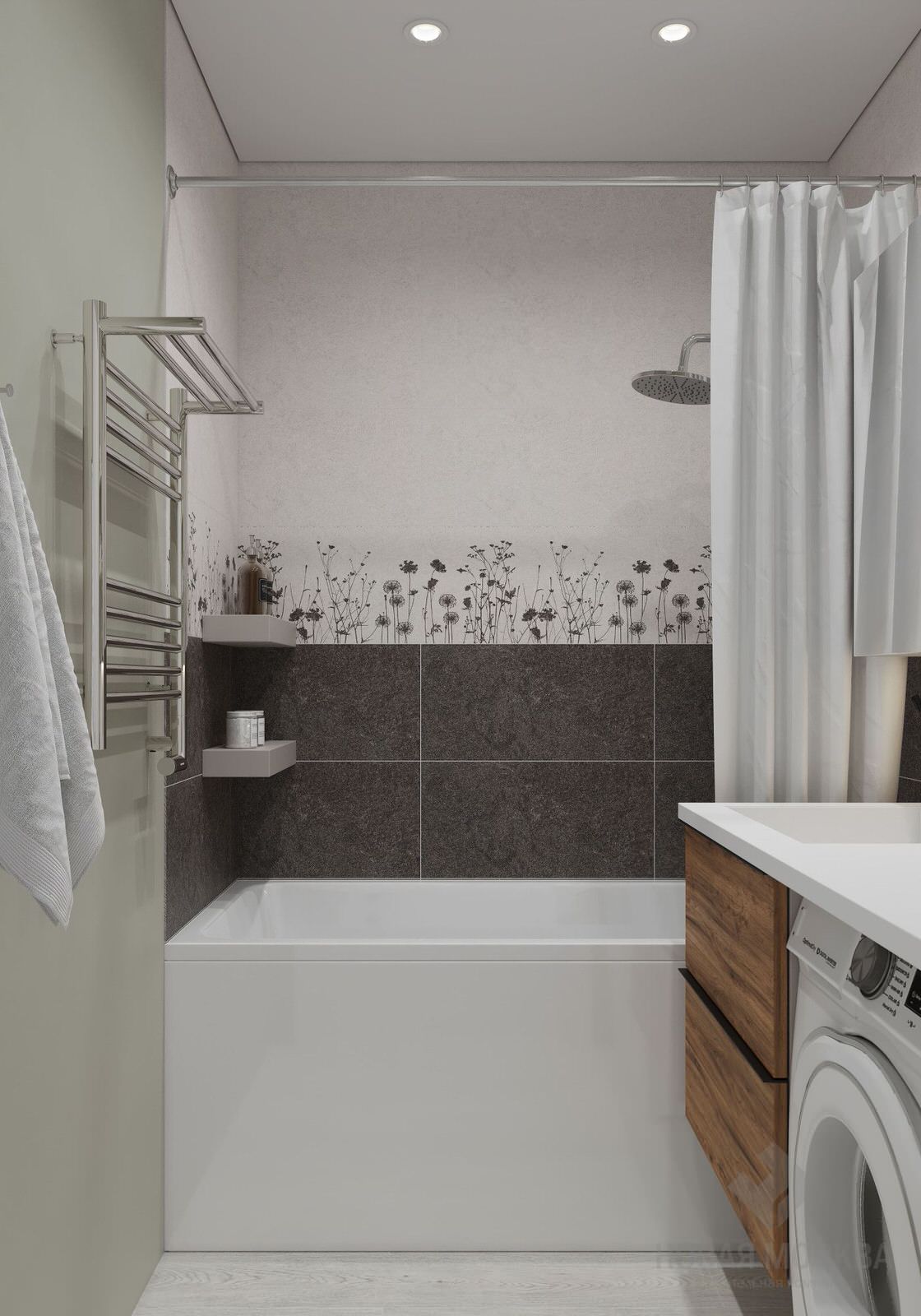 Дизайн-проект двухкомнатной квартиры 52 кв.м на Куусинена