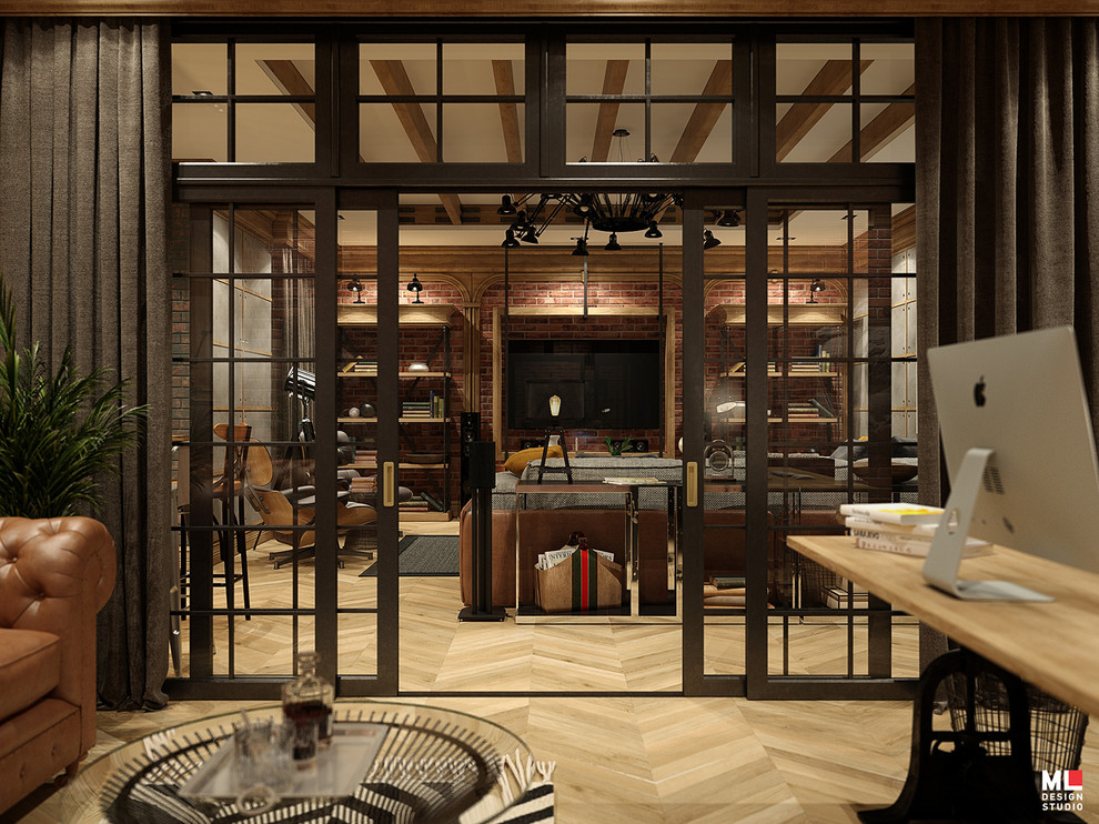 Интерьер трехэтажного дома. Цокольный этаж.