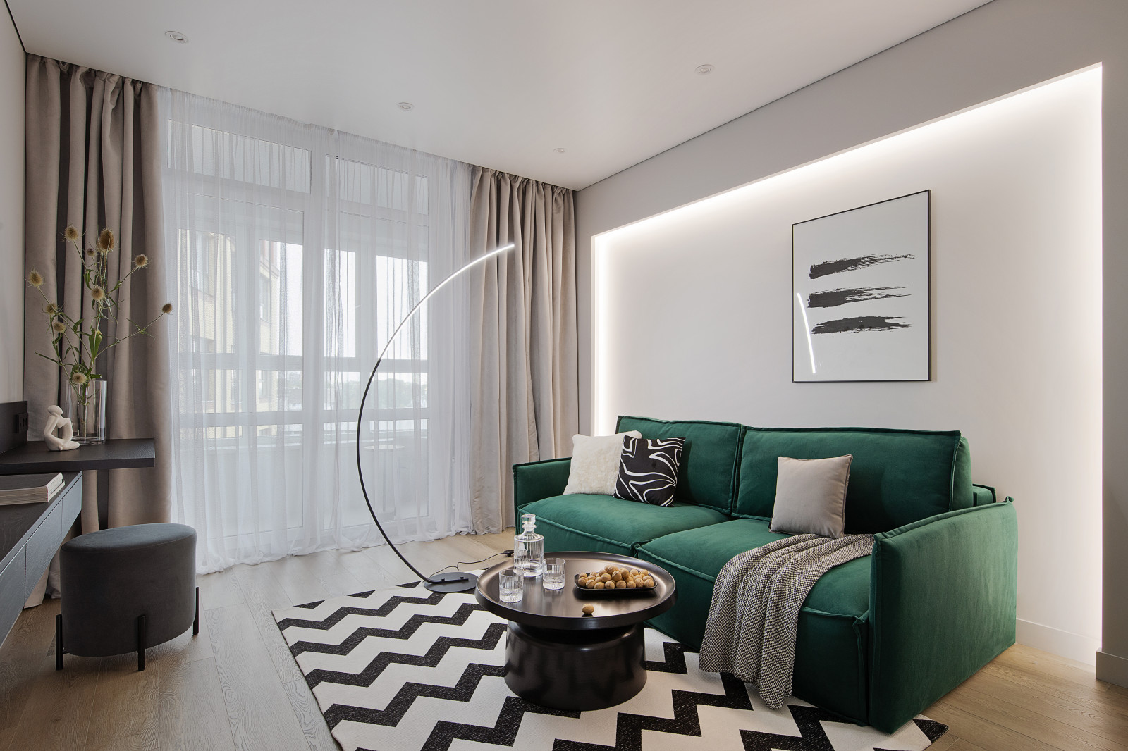 Реализованный дизайн-проекта квартиры под сдачу