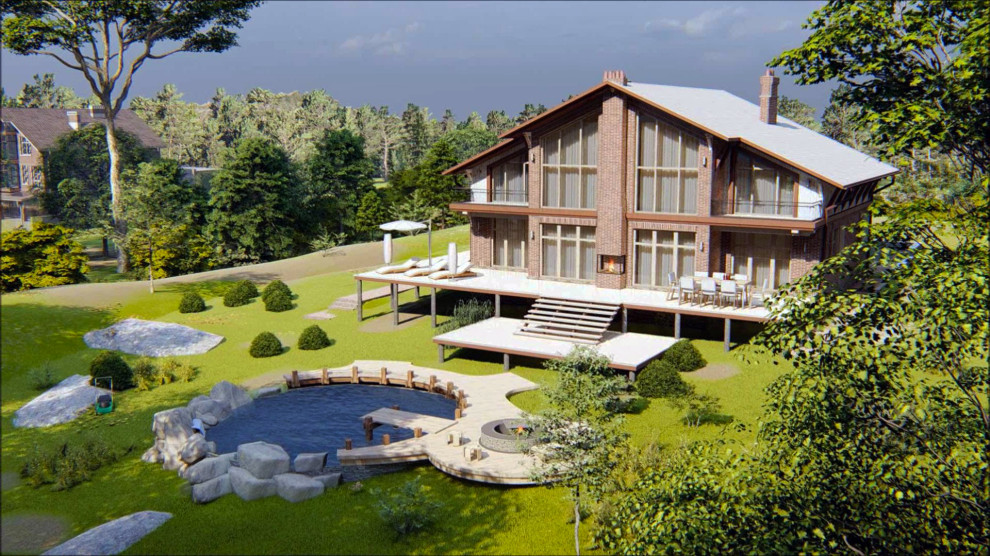 Проект двухэтажного дома в стиле "шале"