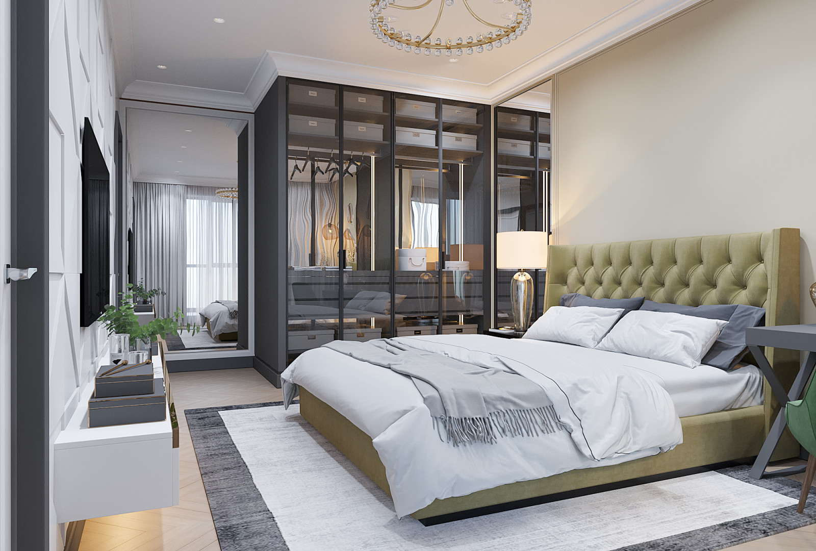 Современная классика. Спальня.