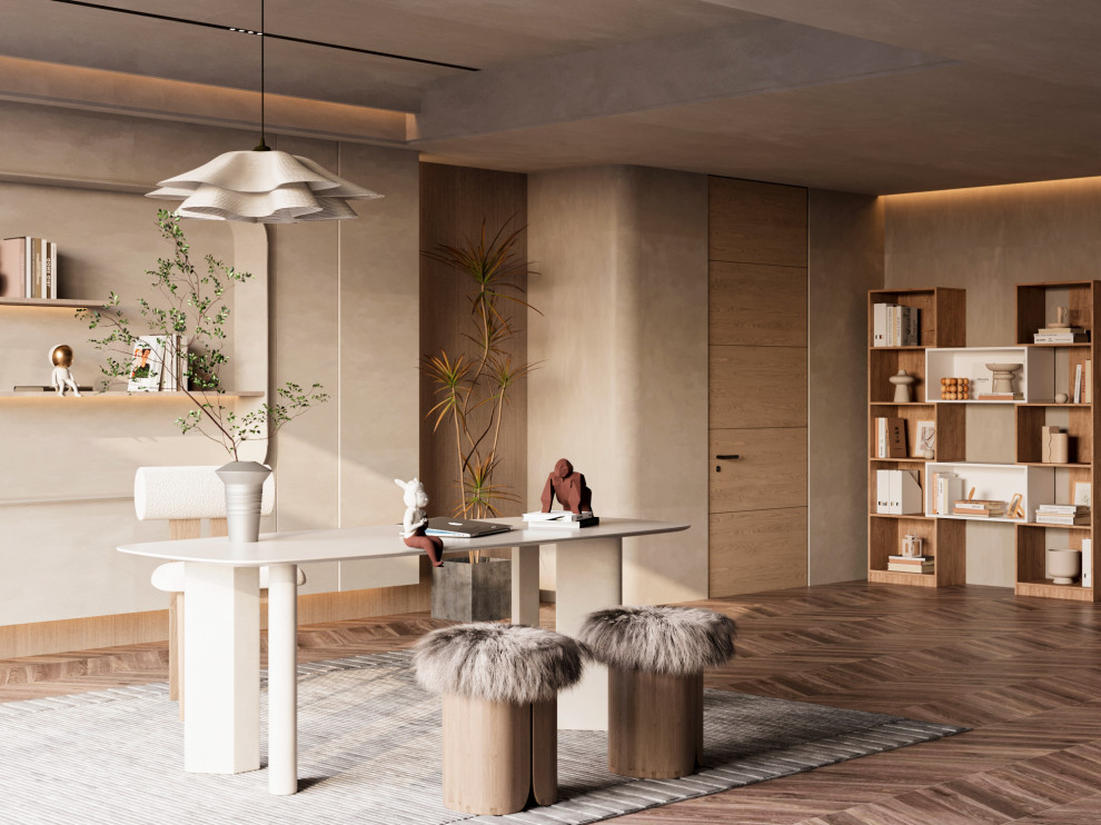 Обложка проекта: Кабинет в стиле "Джапанди"