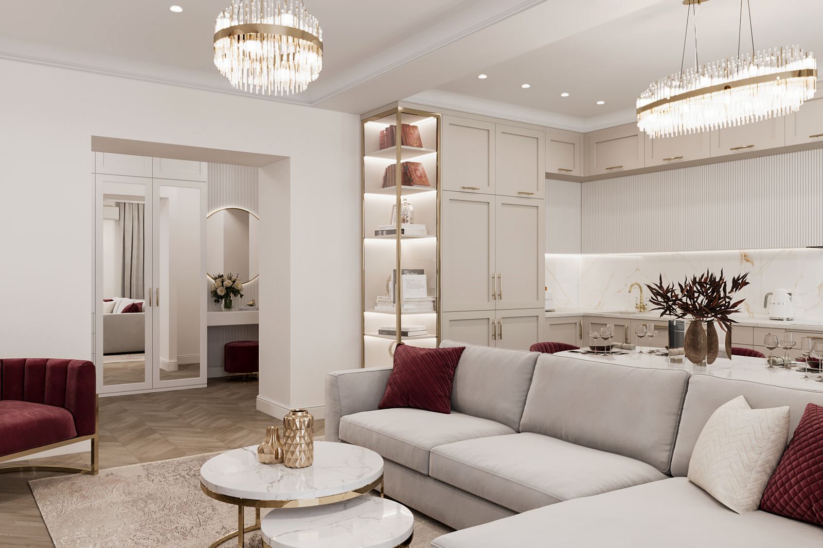 Столичный, 3х комнатный дом, классика с элементами Арт Деко