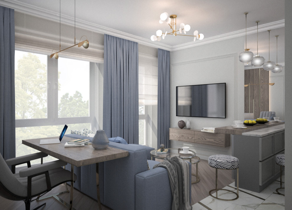 Проект интерьеров частной квартиры  в ЖК «Дискавери»