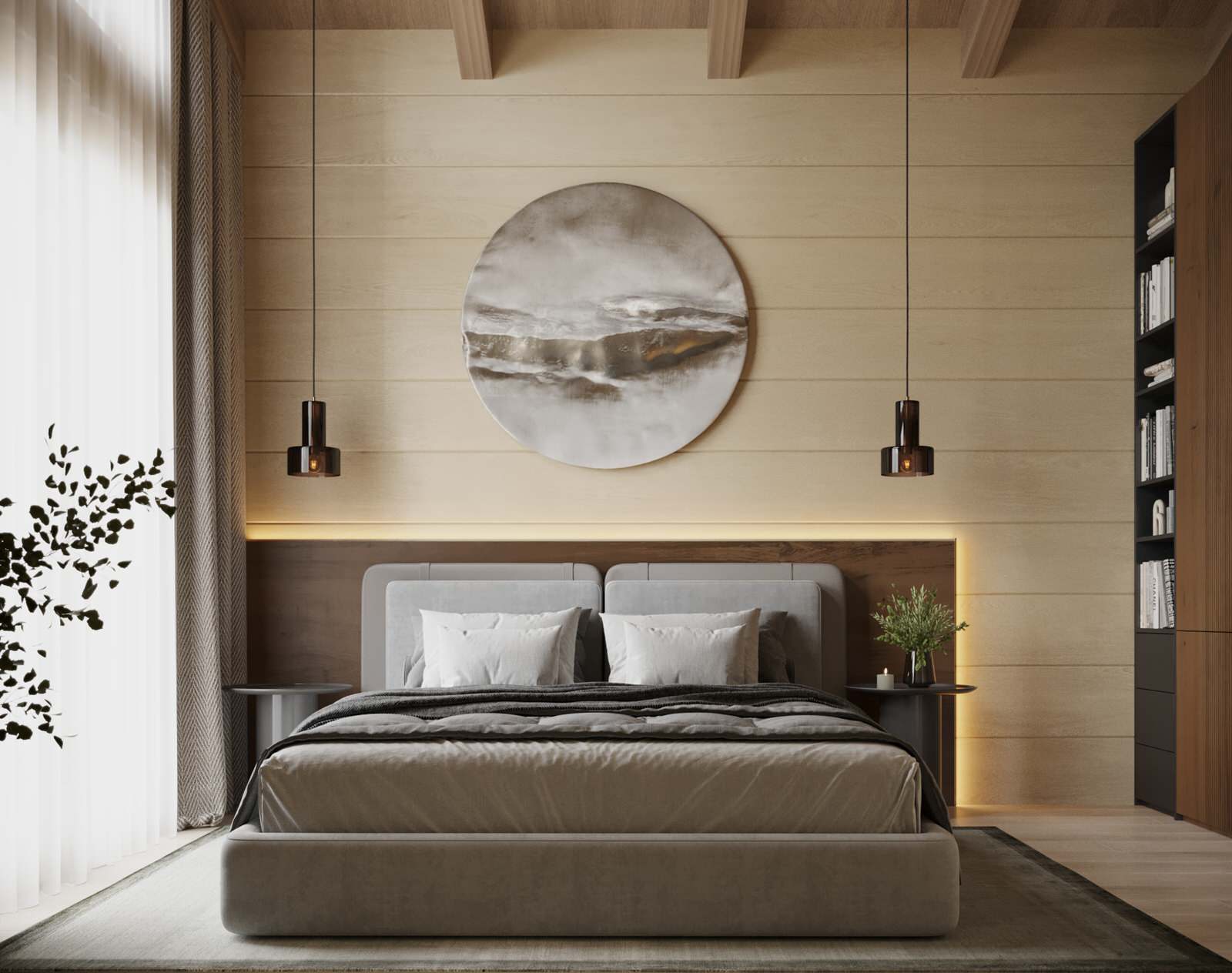 Дизайн интерьера дома из клееного бруса