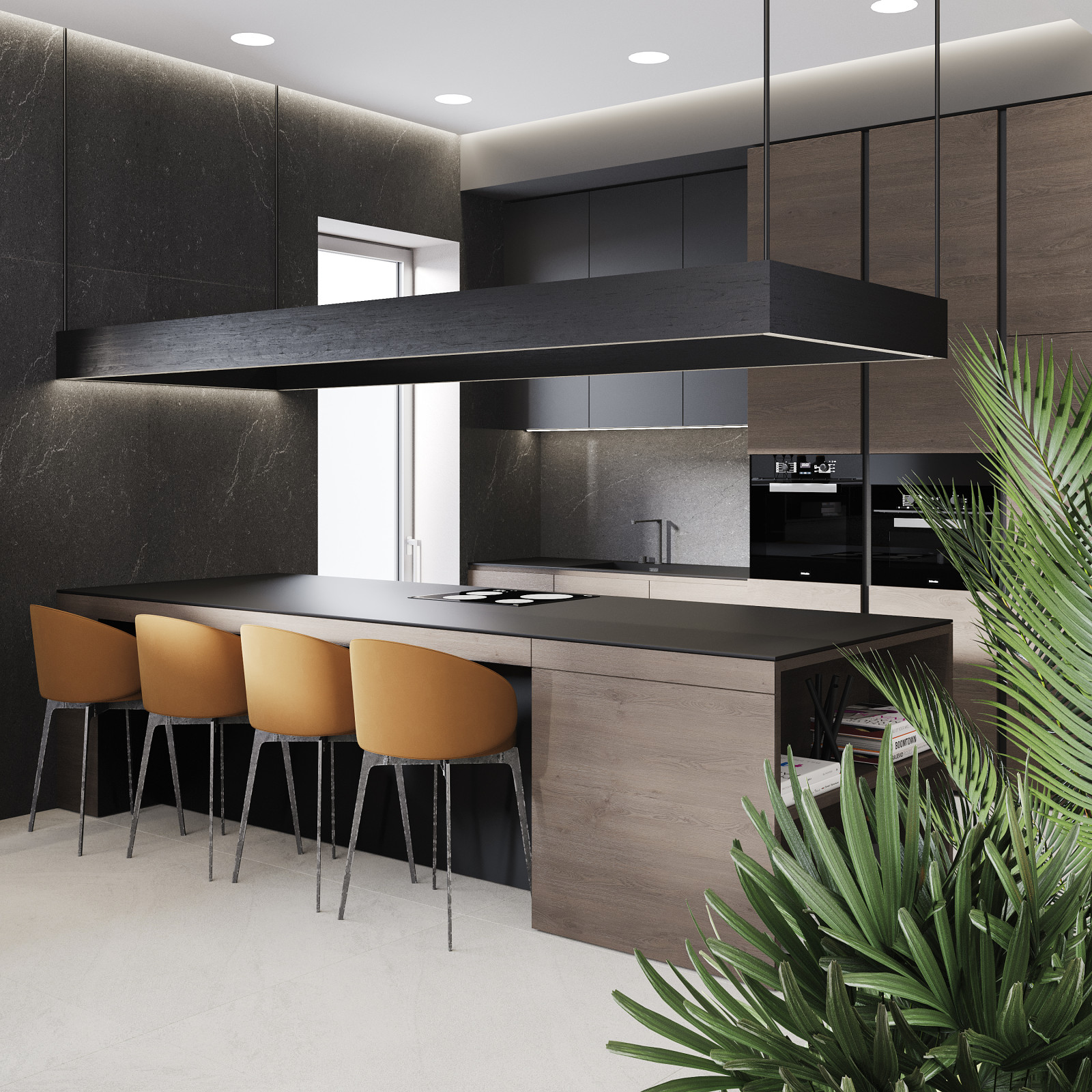 Кухня и гостиная в частном доме в ГМР г. Краснодар