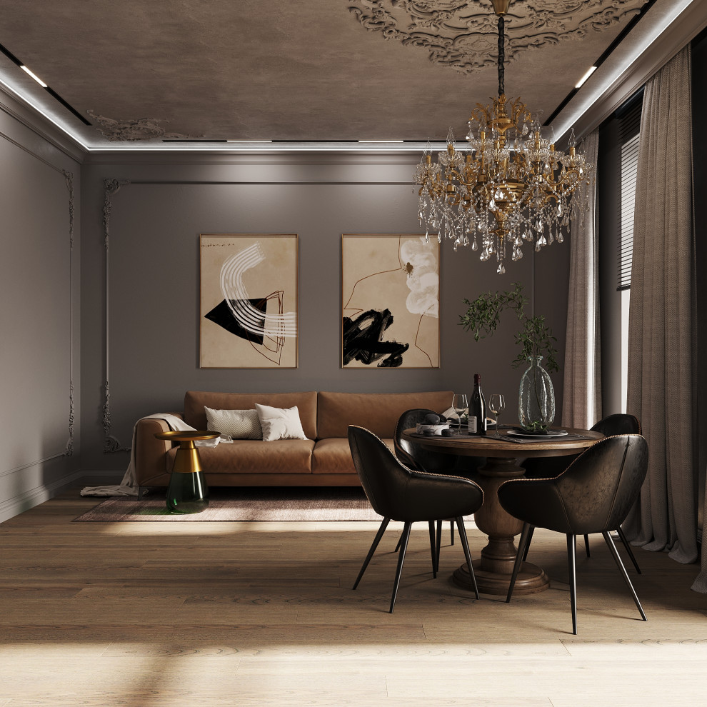 Гостиная в стиле индустриальный шик