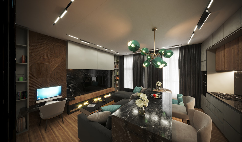 Обложка проекта: Кухня гостиная в загородном доме