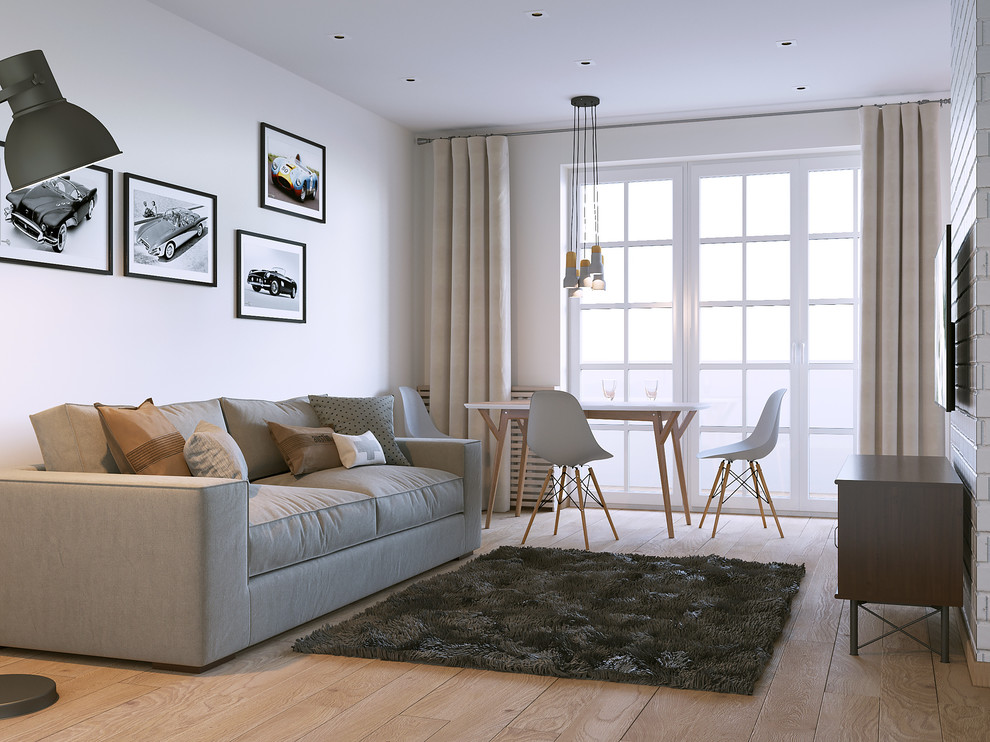 Квартира в современном стиле с акцентами скандинавского.