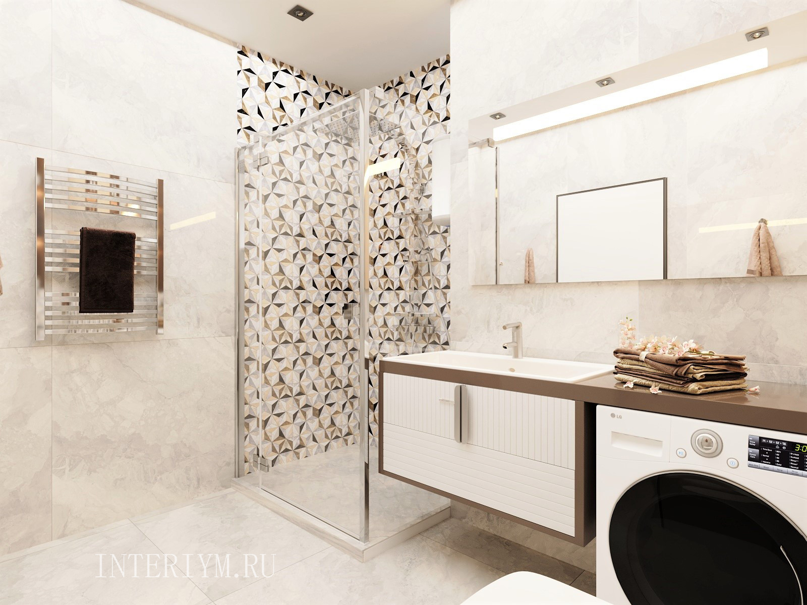 Дизайн санузлов в кв. по ул. Батальонная, г. Волгоград