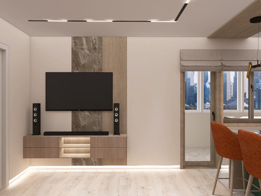 Дизайн-проект квартиры  частично 30,9 кв.м.  для молодой пары с ребенком